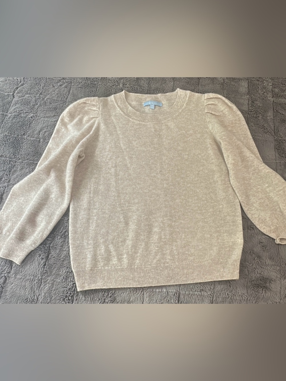 Antonio Melani cashmere “Lisa" Puff Sleeve Cashmere Crew Neck pit-pit19 (mix43)